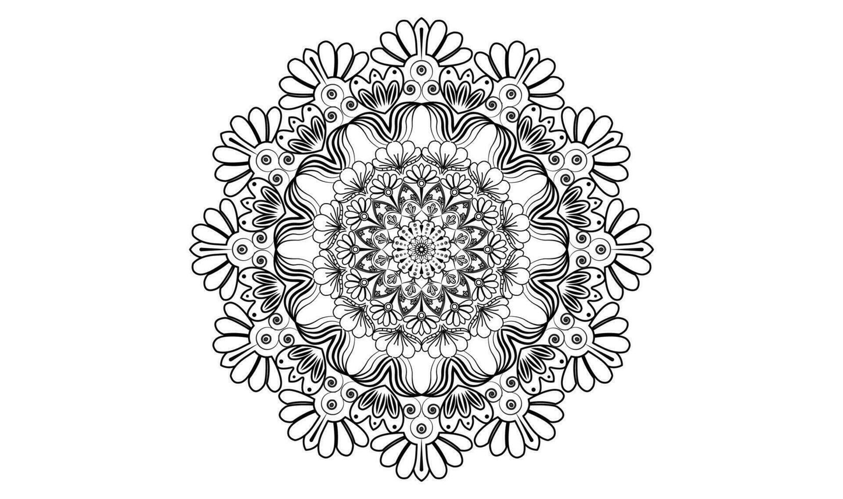 Floral Mandala Background Design Template vector