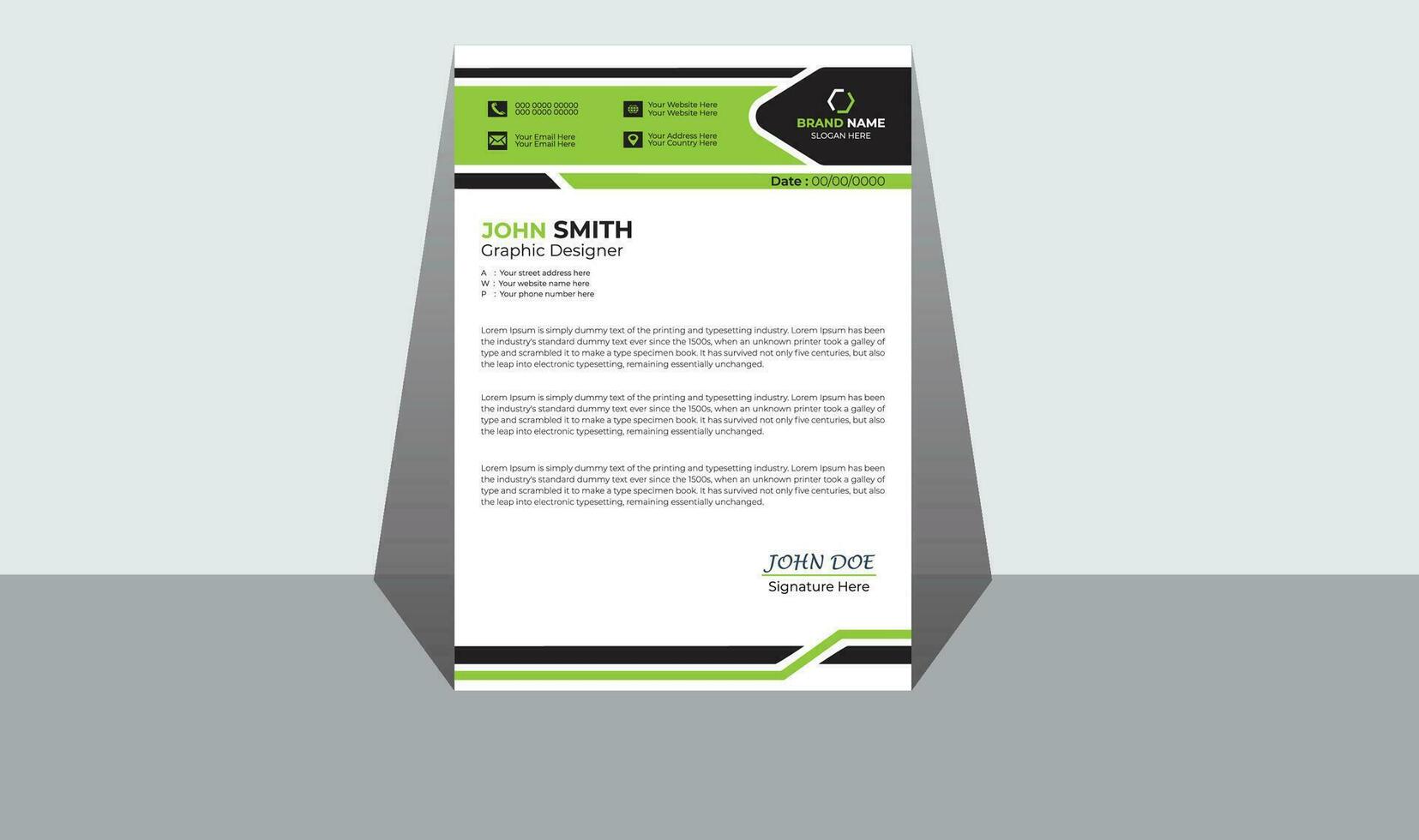 Corporate Business Letterhead design vector