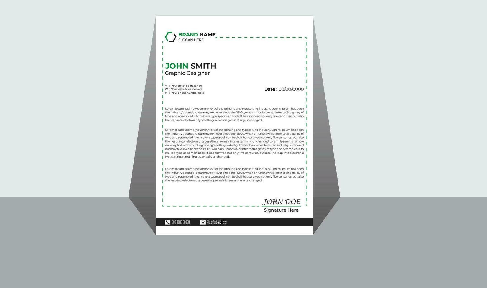 Clean Business Letterhead design vector