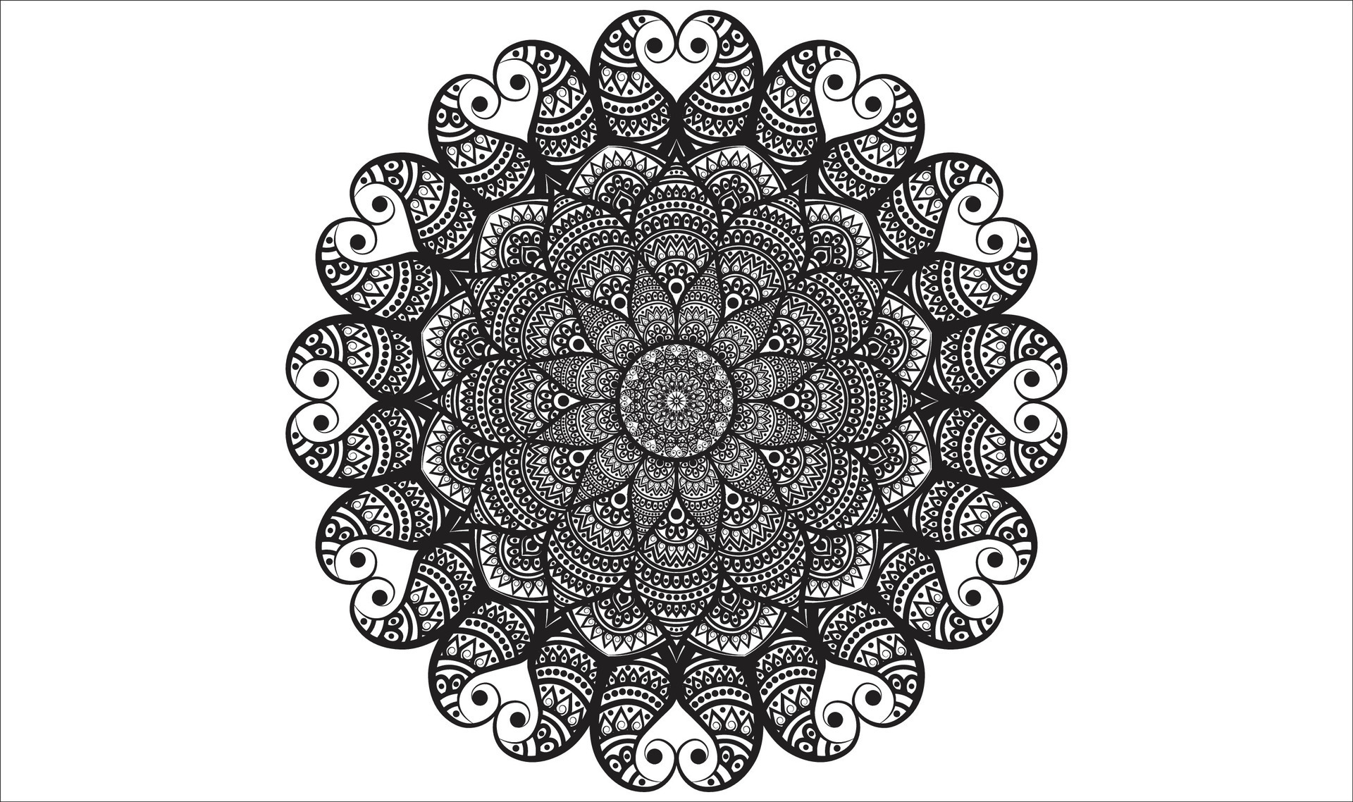 Black and white mandala design 25431003 Vector Art at Vecteezy