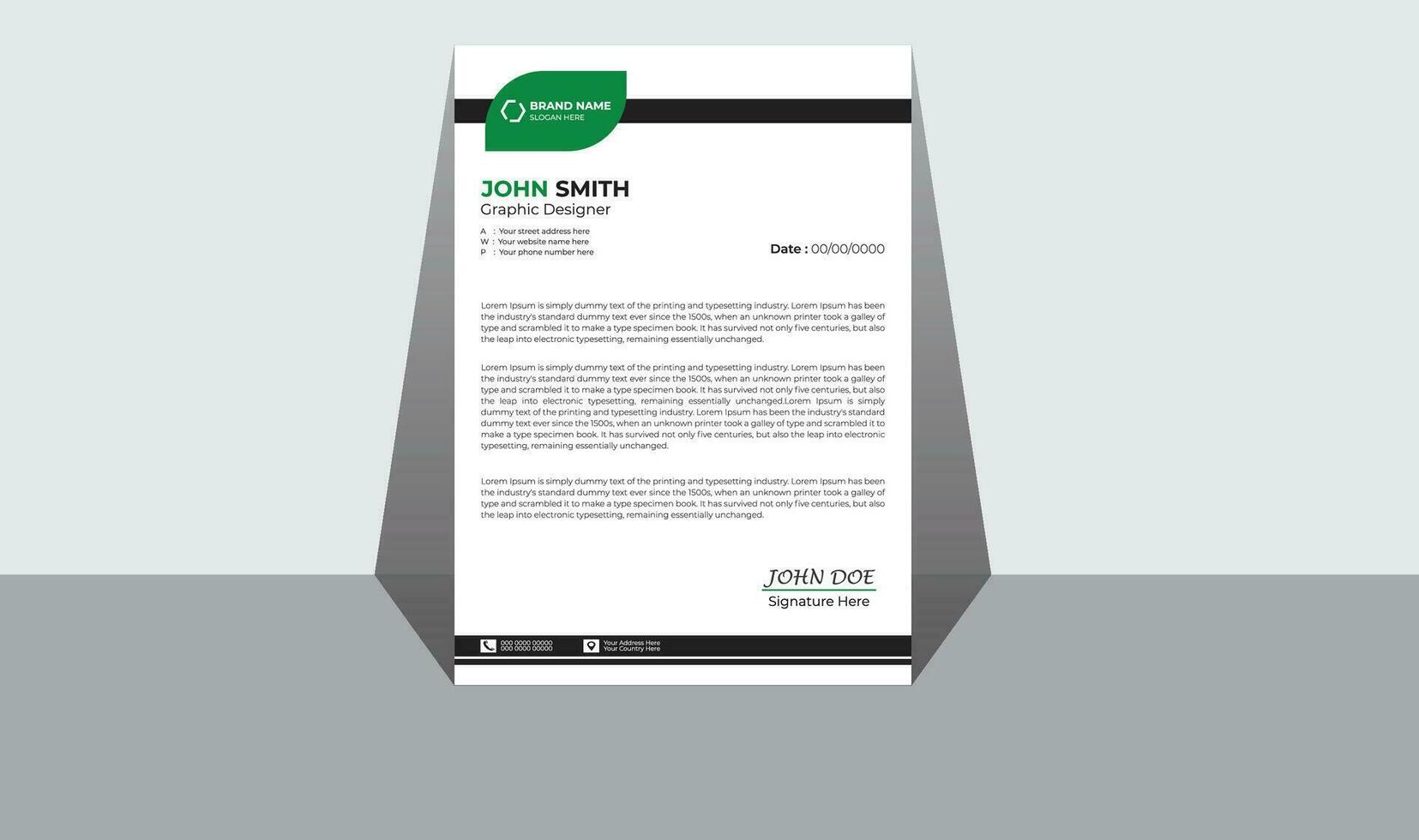 Creative Business Letterhead design vector