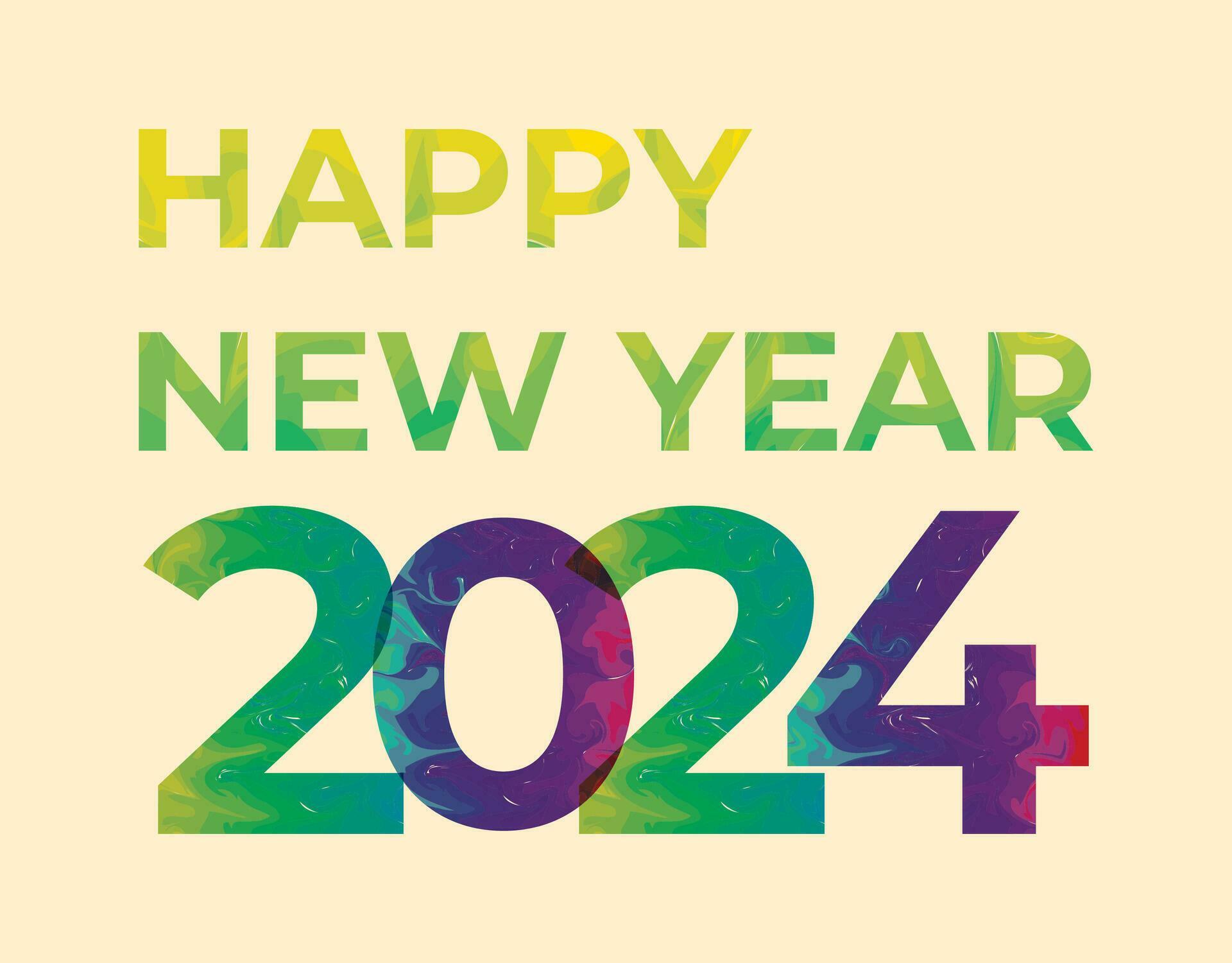free HAPPY NEW YEAR 2024 25431043 Vector Art at Vecteezy