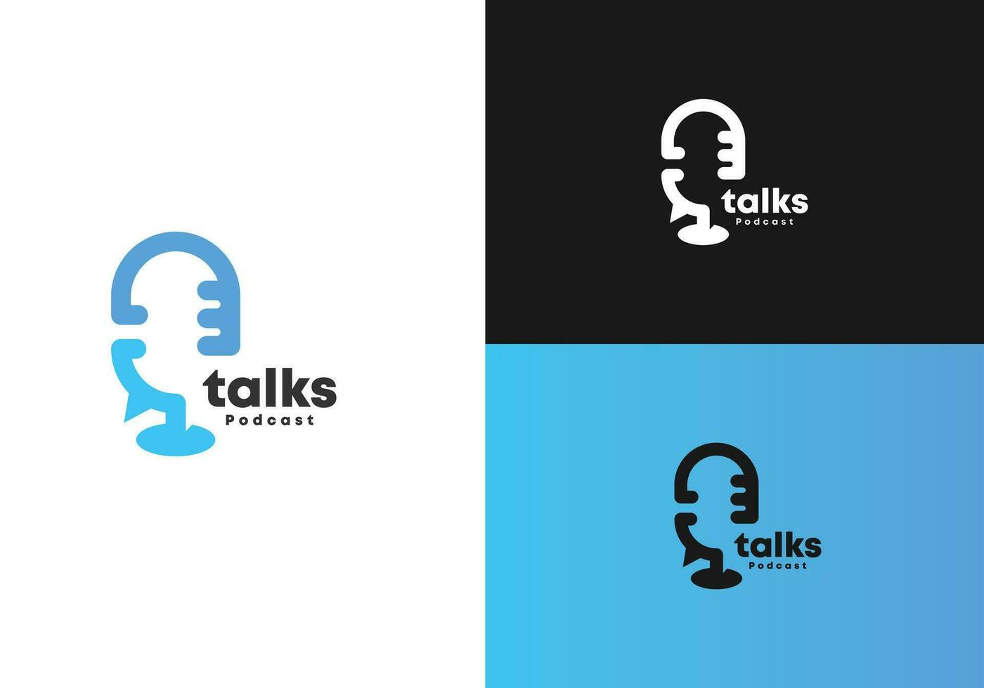 LOGO PODCAST TALK vector