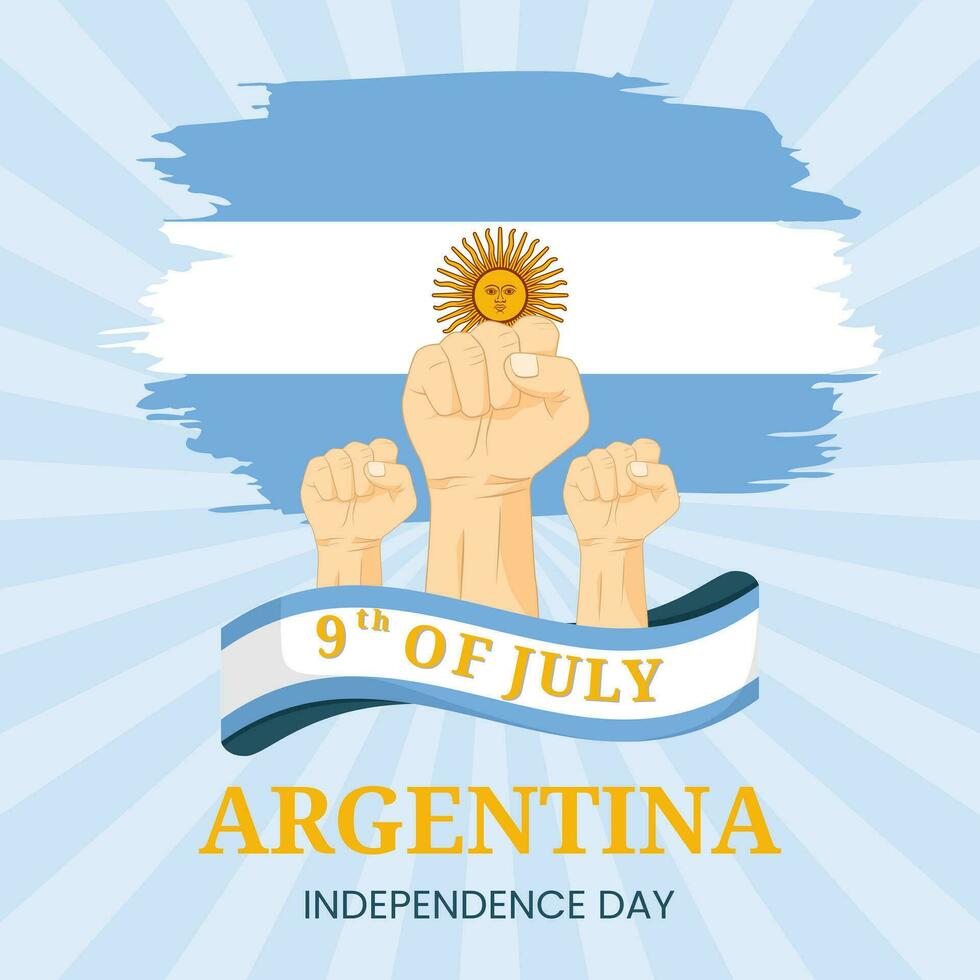 vector gráfico para argentina independencia día, Noveno de julio