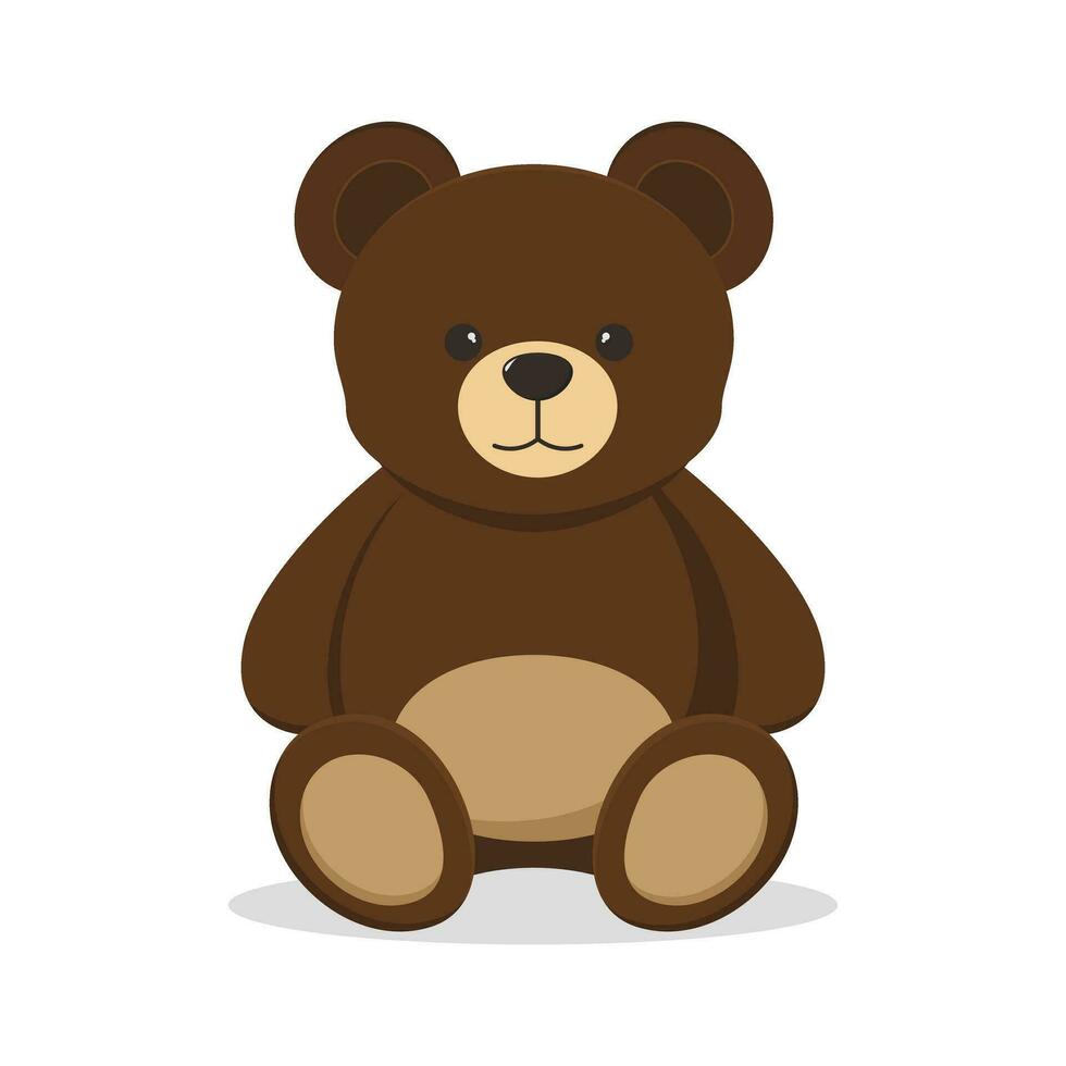 Teddy bear cute cartoon isolated on a white background, good for teddy bear picnic day vector