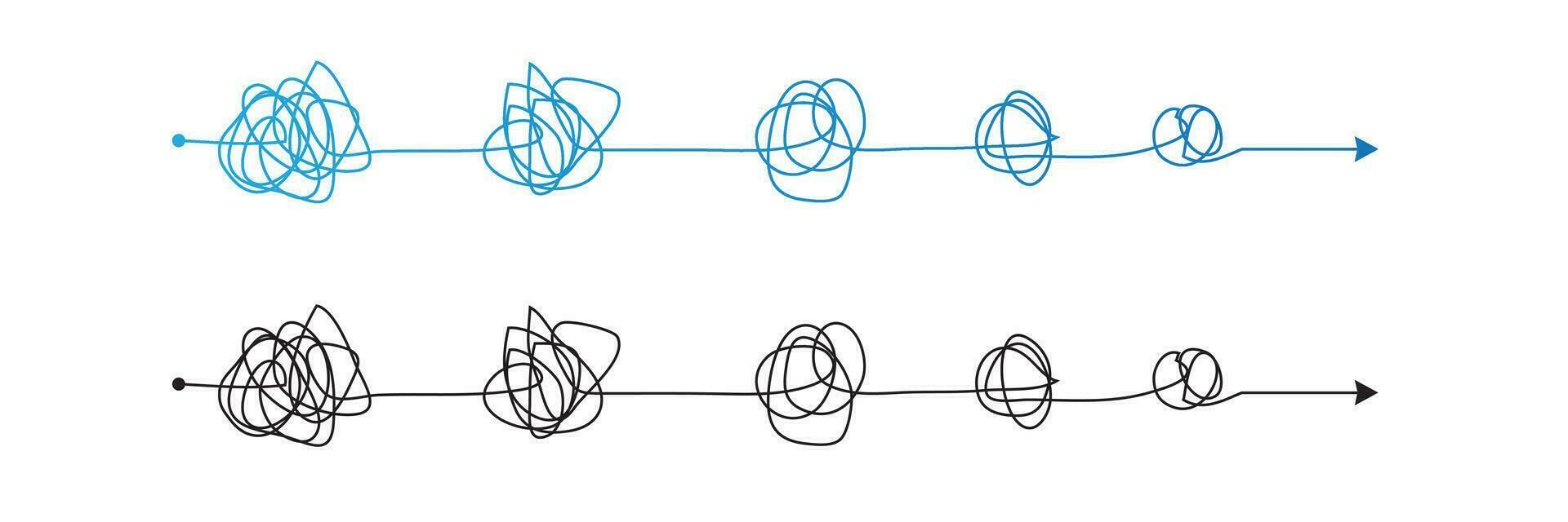 resumen garabatear problema resolviendo vector concepto ilustración.