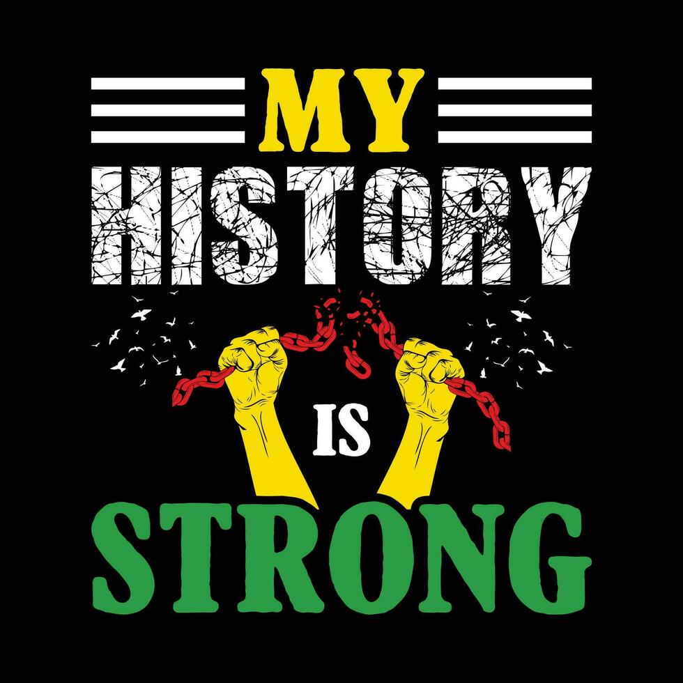 My History is Strong Shirt, Juneteenth Shirt, Black Women, Black History, BLM, Celebrate Juneteenth, Black Life, 1865 Free-ish, Juneteenth shirt Print Template vector