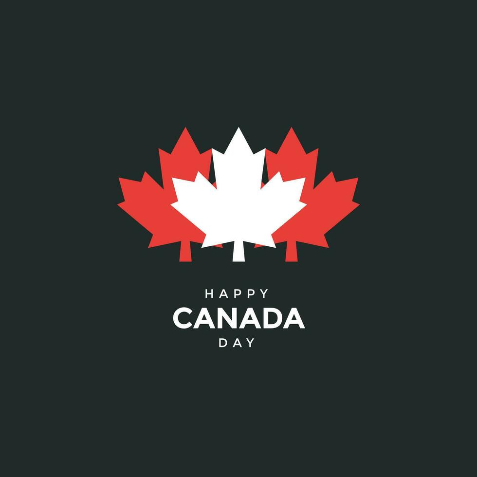 bandera del día de canadá vector