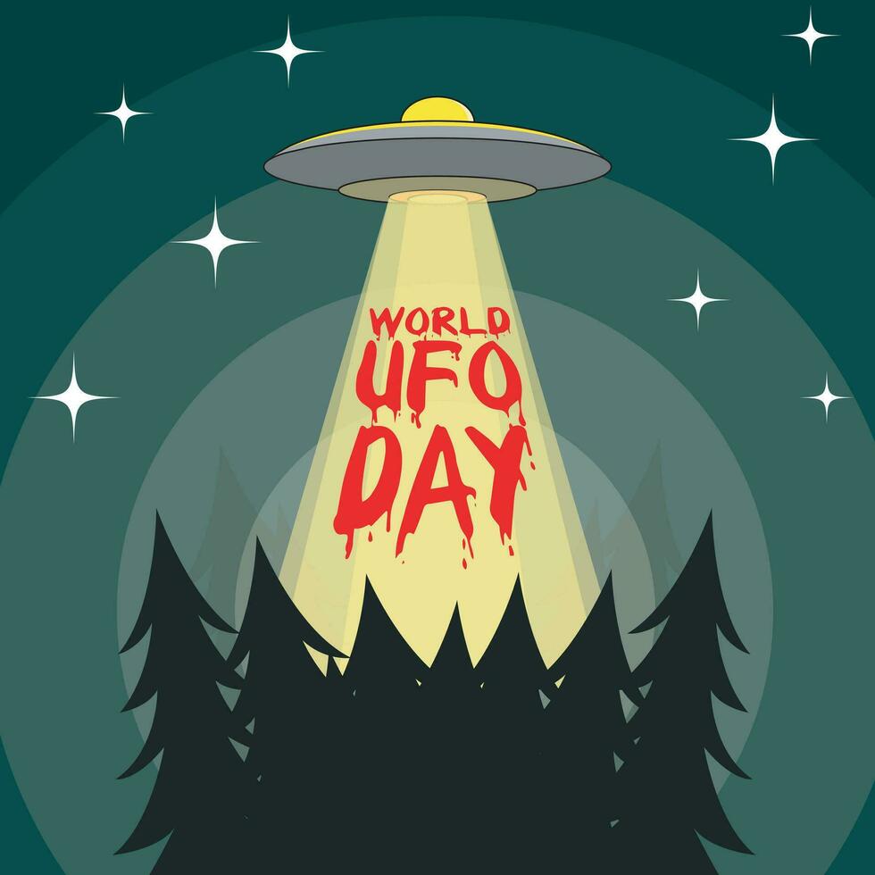 World UFO day vector