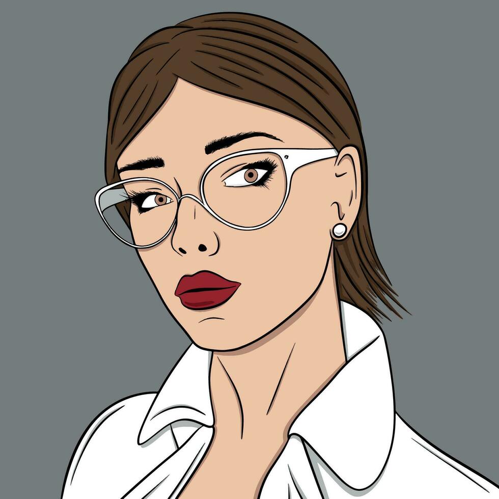 ilustración de gerente mujer vector