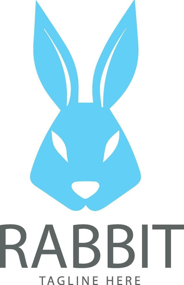vector of colorful bunny face logo isolated on white background