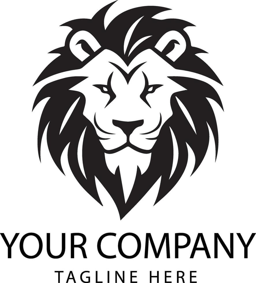 Vector of lion face logo isoladed on white background