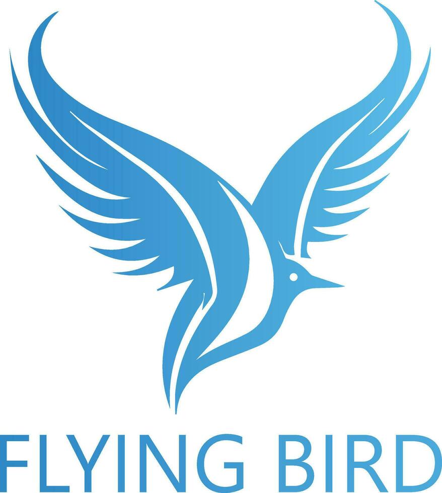 vector of colorful flying bird logo isolated on white background