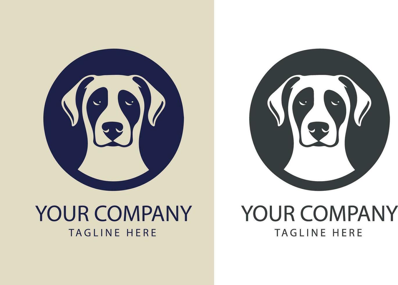 Vector pet dog face logo