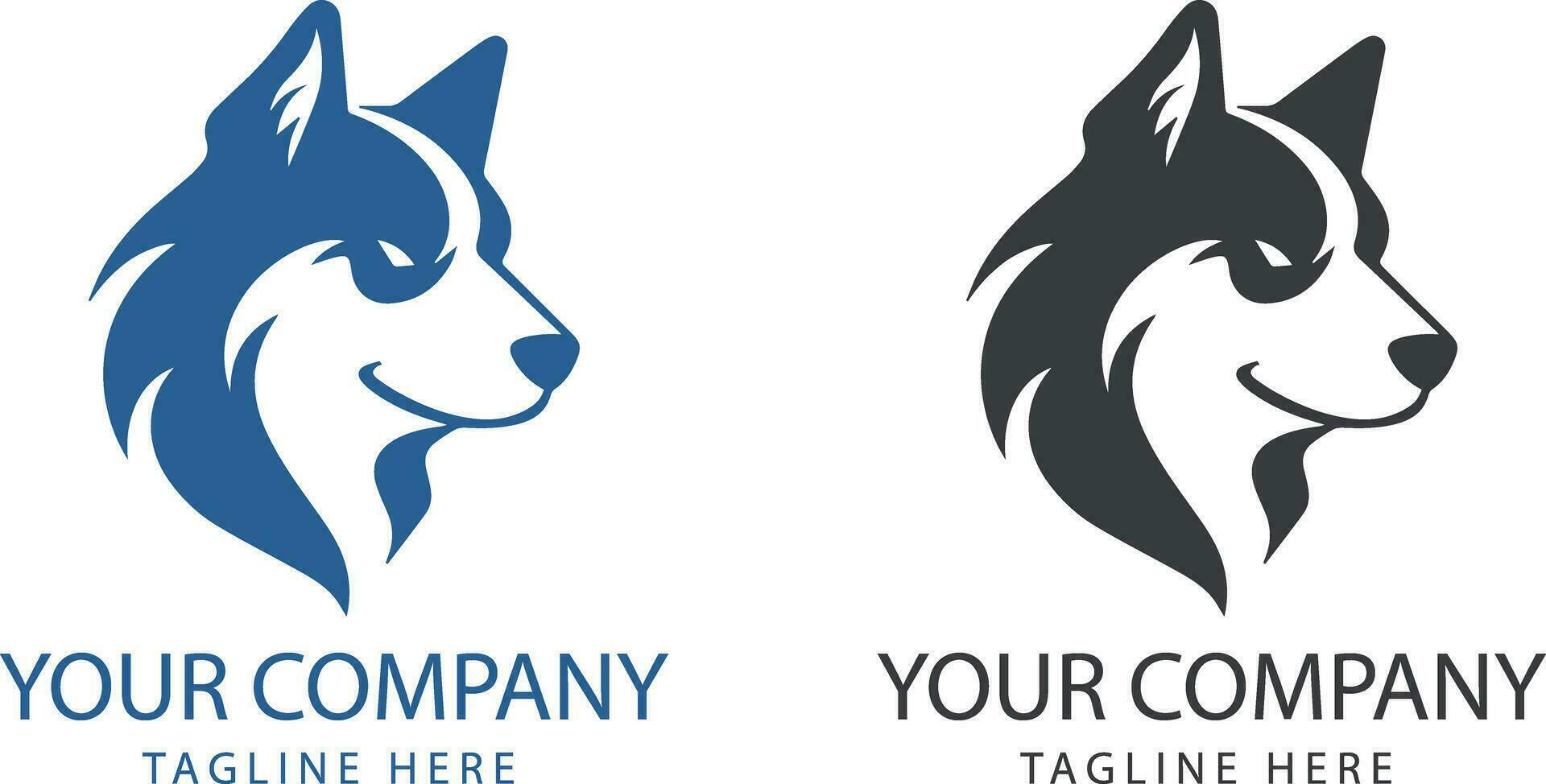 modern face logo of pet dog vector