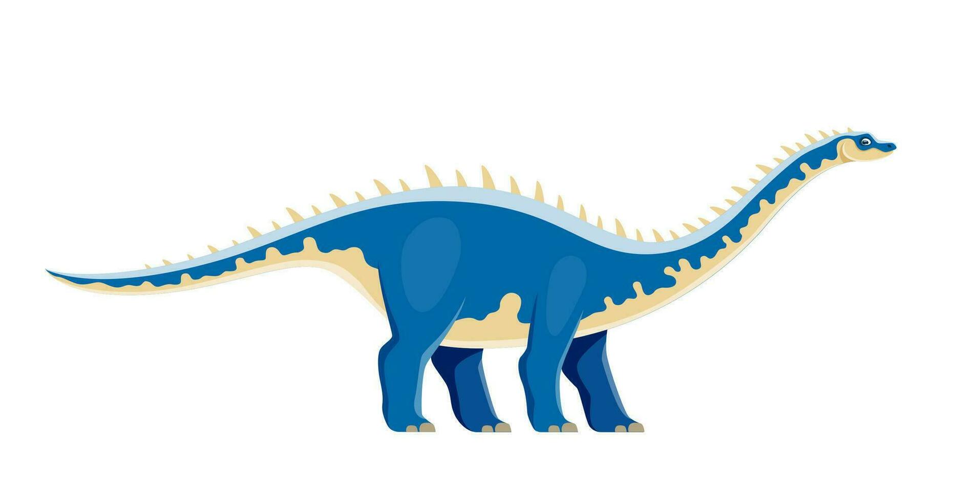 Cartoon Kotasaurus dinosaur character, cute dino vector