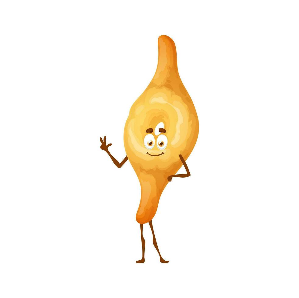 Cartoon Georgian shoti puri bread bakery character vector
