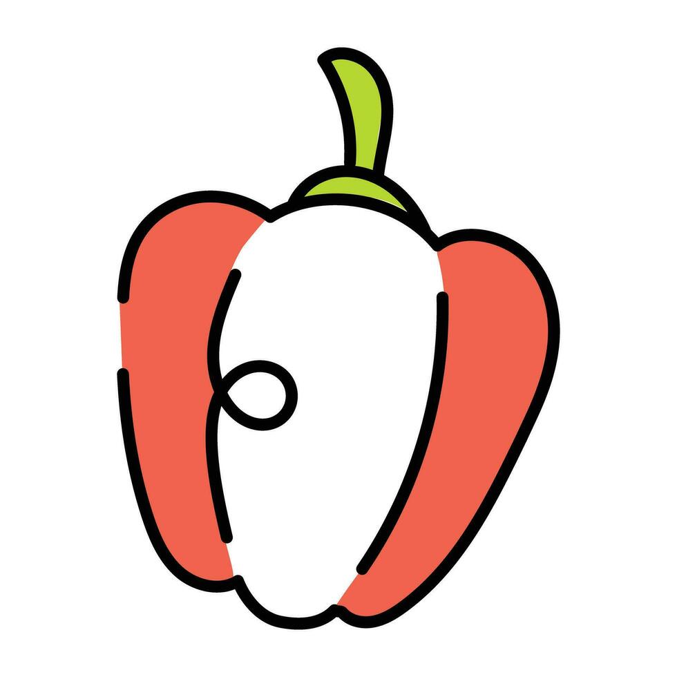 Trendy Capsicum Concepts vector