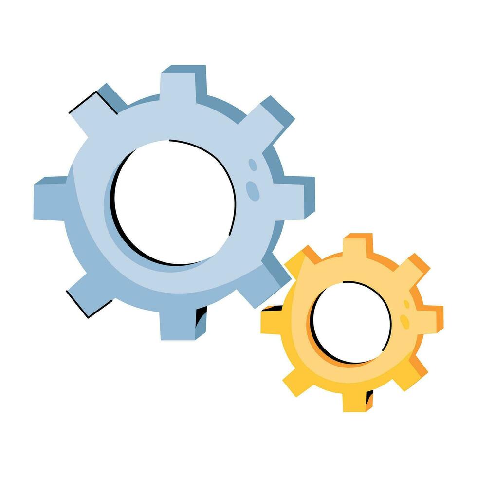 Trendy Mechanical Gears vector