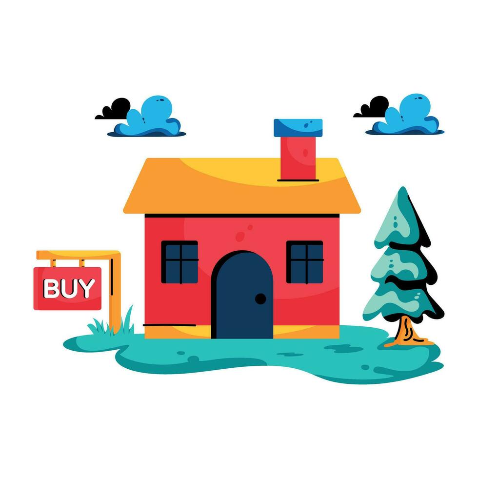 Trendy Buy Home vector