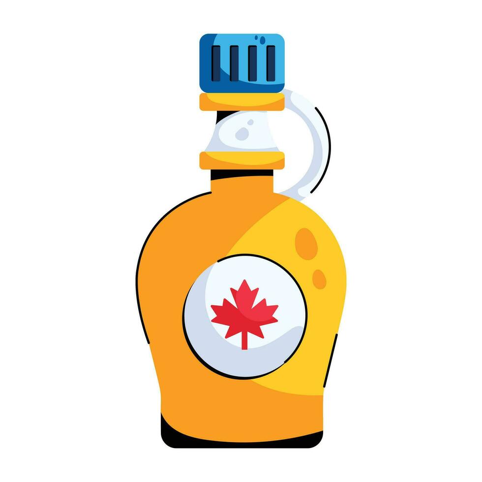 Trendy Maple Syrup vector