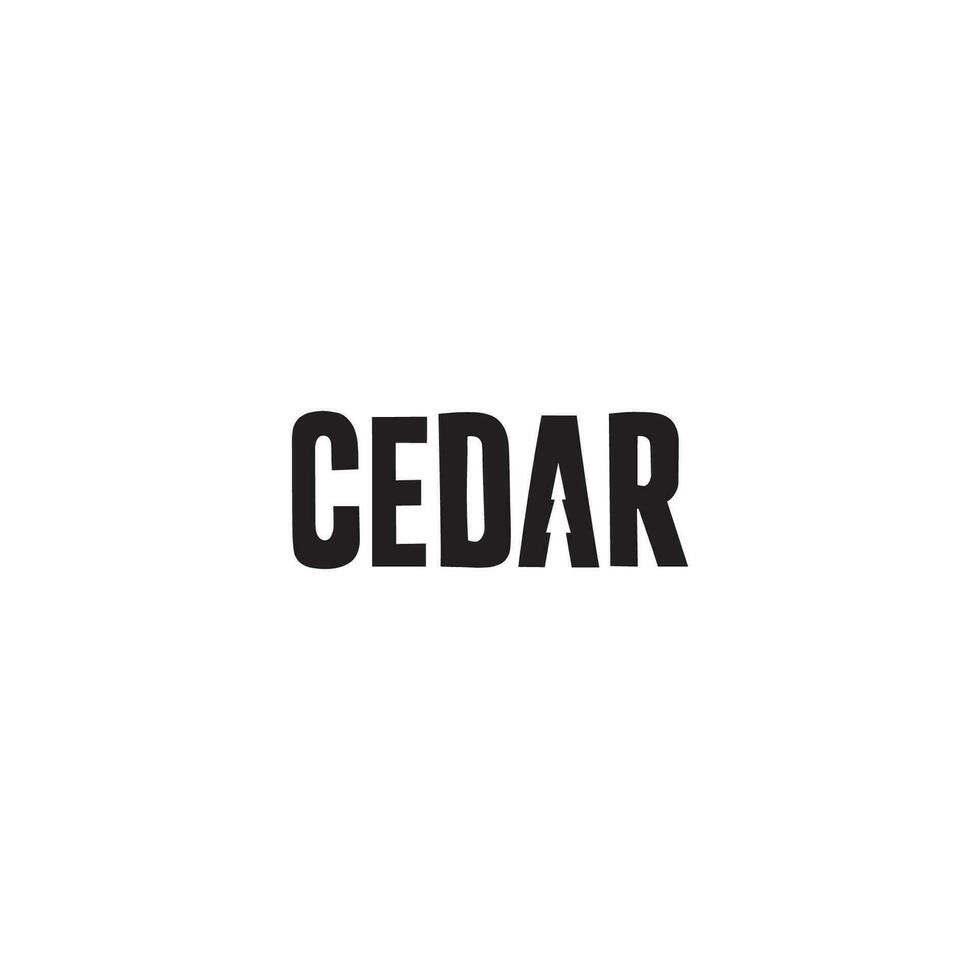 Cedar logo or wordmark design vector