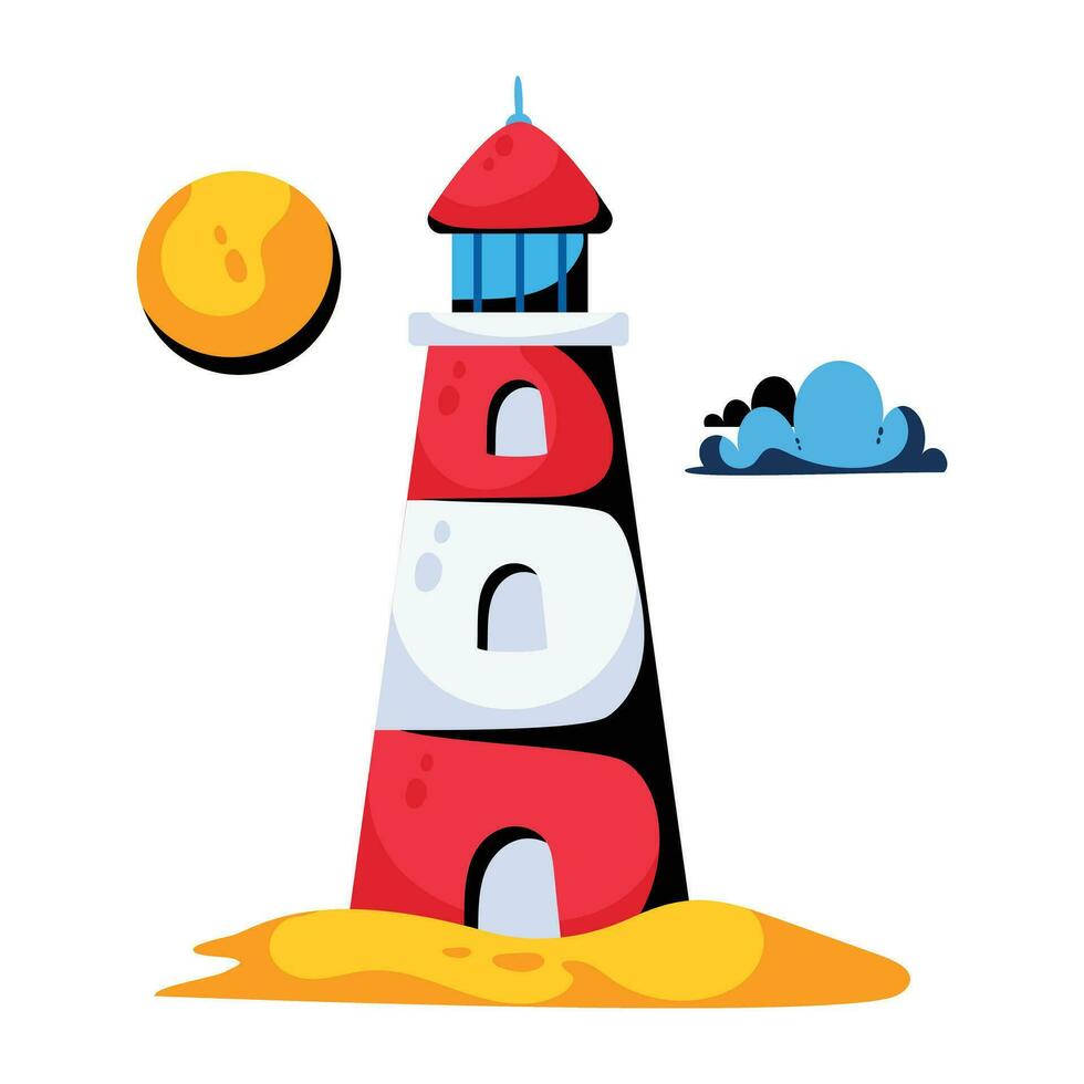 Trendy Lighthouse Concepts vector