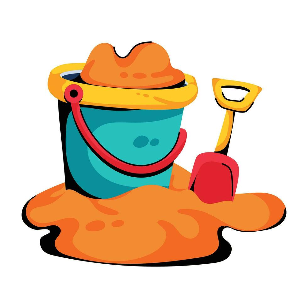 Trendy Sand Bucket vector