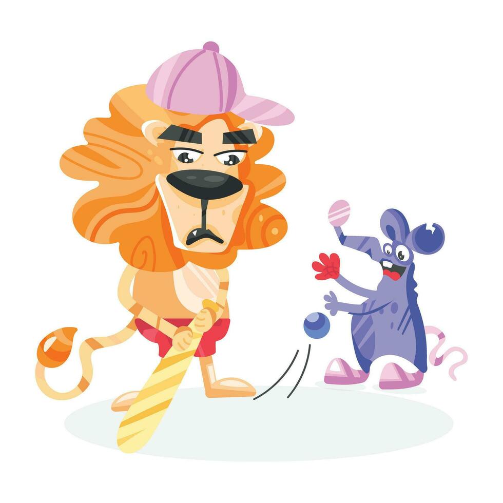 Trendy Animals Playing vector