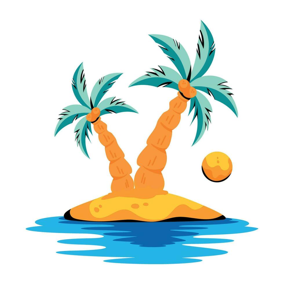 Trendy Tropical Trees vector