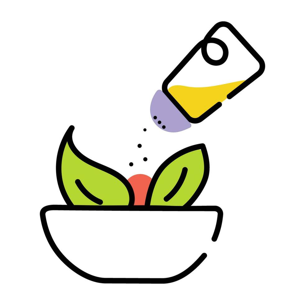 Trendy Salad Seasoning vector