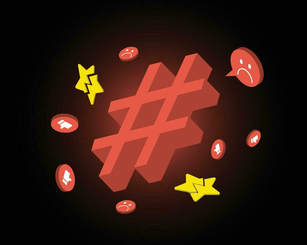 social media crisis is when your social media activity spurs a flurry of negative responses or, worse, calls for a boycott. vector