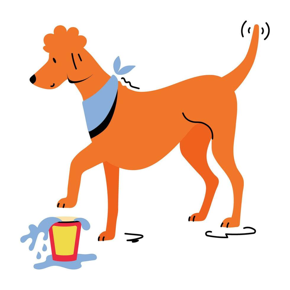 Trendy Dog Spills vector