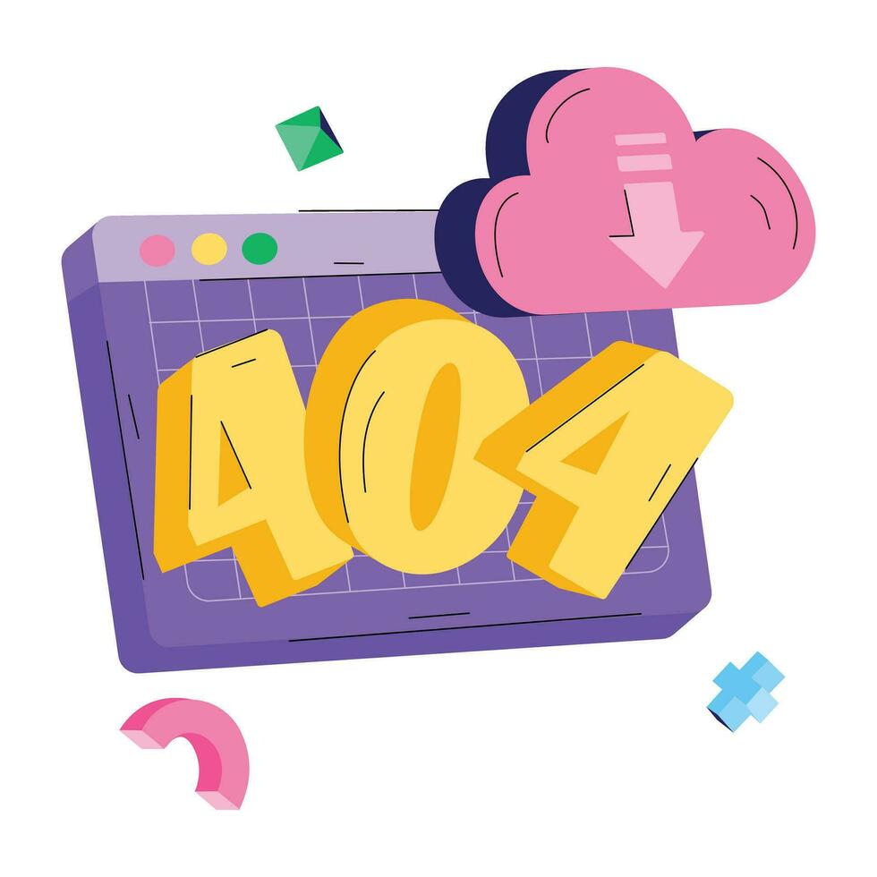 Trendy Cloud Error vector