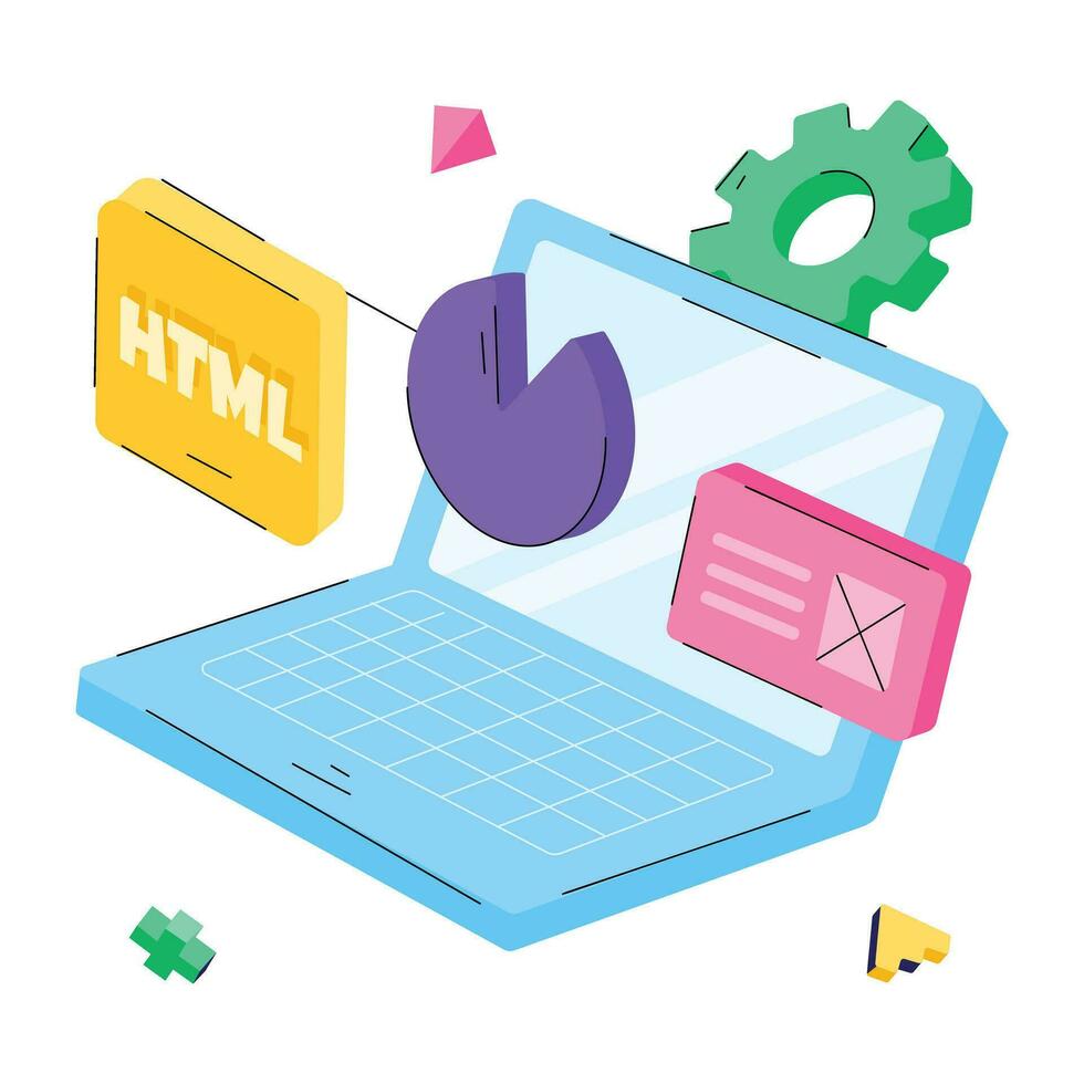 Trendy Software Development vector