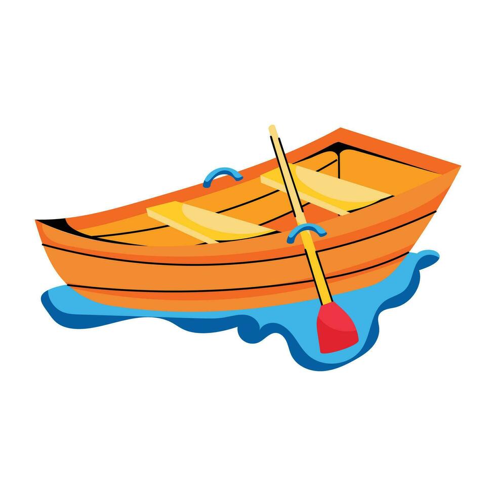 Trendy Rowboat Concepts vector