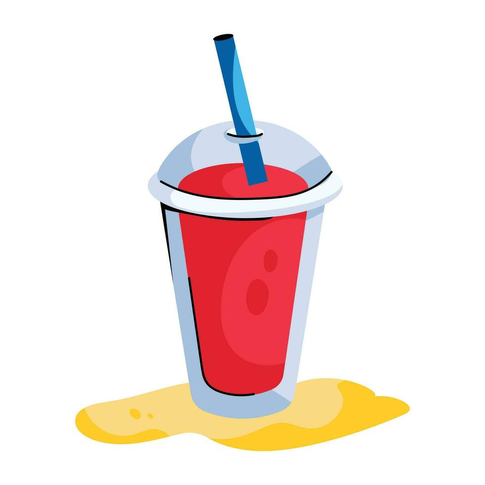 Trendy Takeaway Drink vector