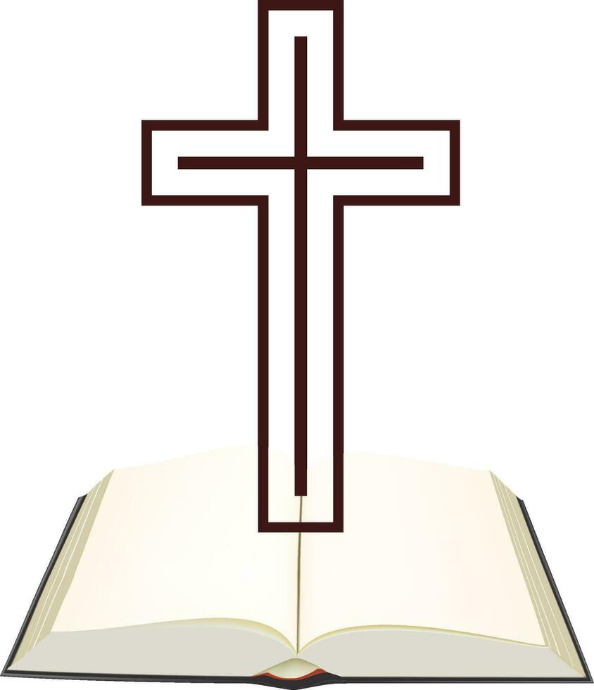 adivinar símbolos cruzar y Biblia ilustraciones vector