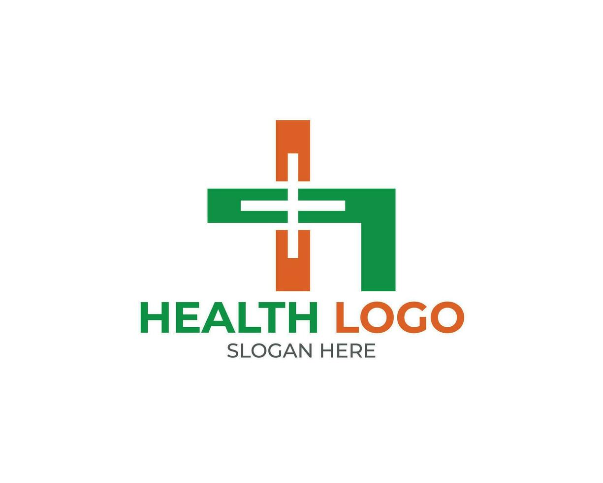 health logo letter h design vector