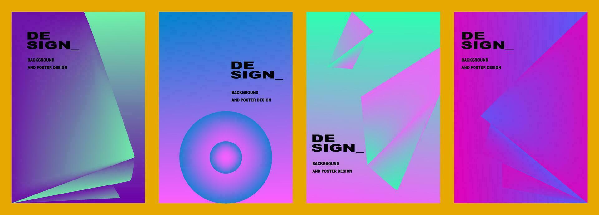 abstract gradient set background vector