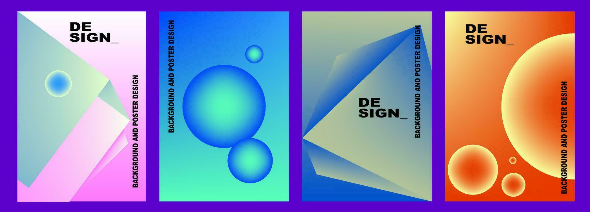 abstract gradient set background vector