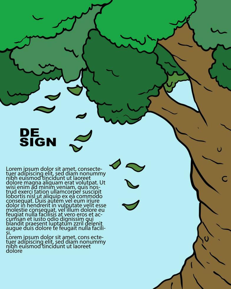 tree illustration for poster, banner, design, etc vector