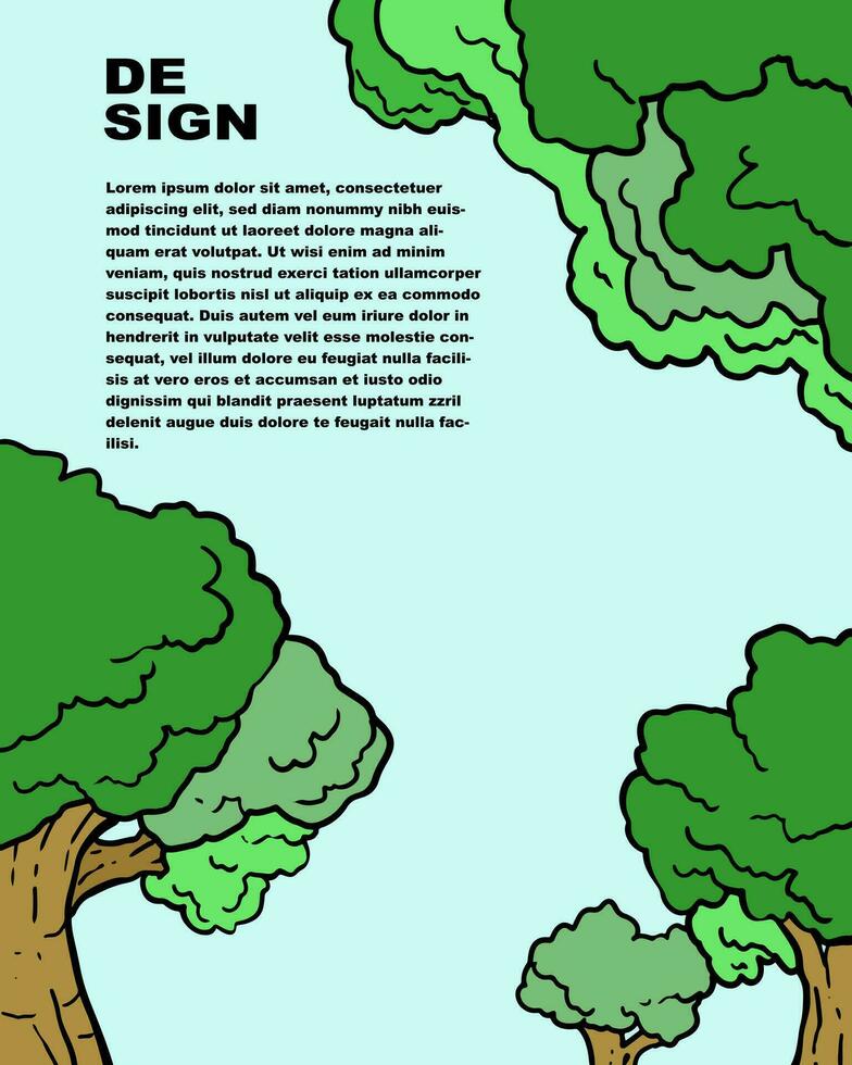 tree poster illustration, good for banner, poster, background, etc vector