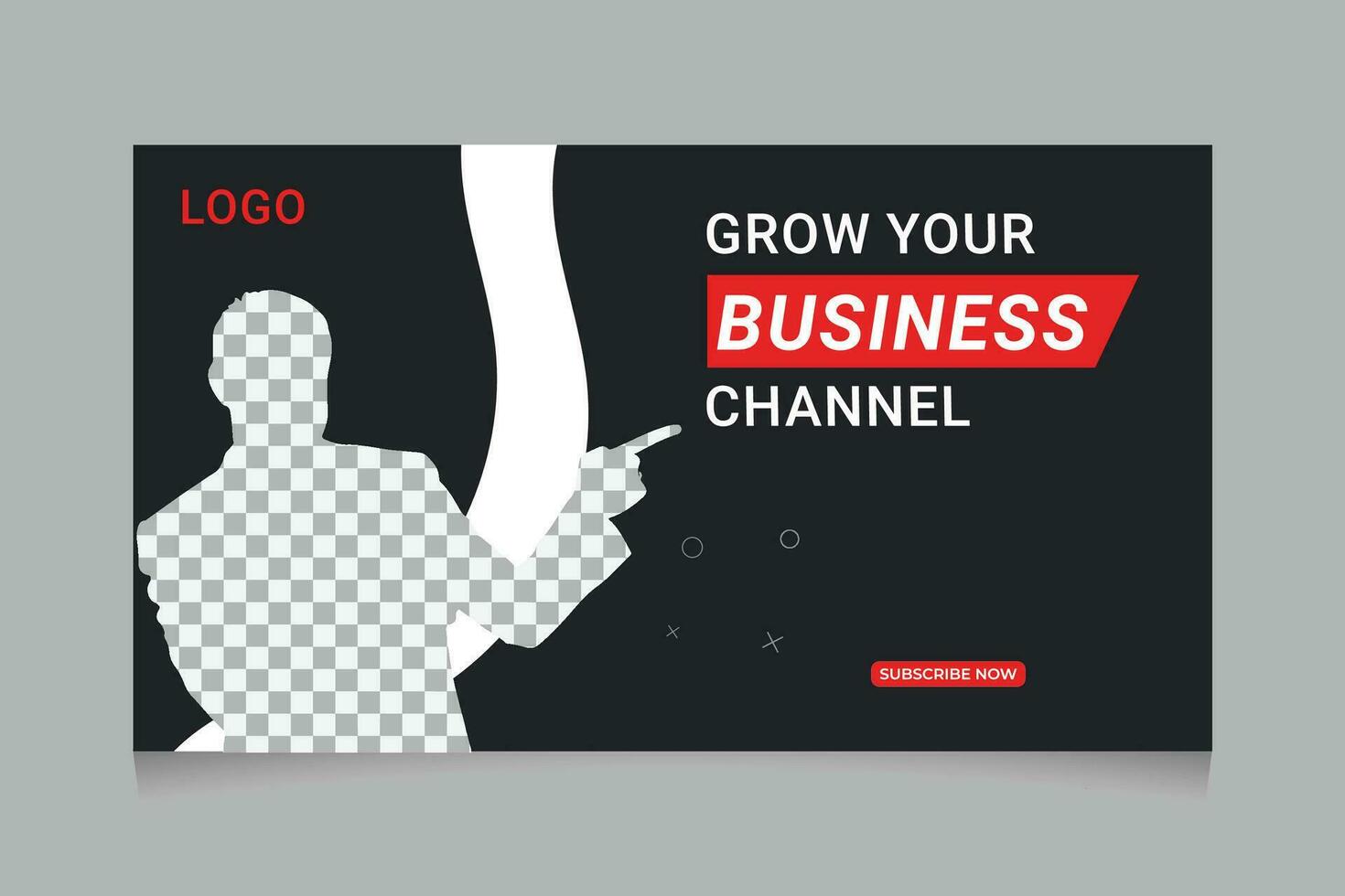 Digital Online Business Video Thumbnail and web banner template Design vector