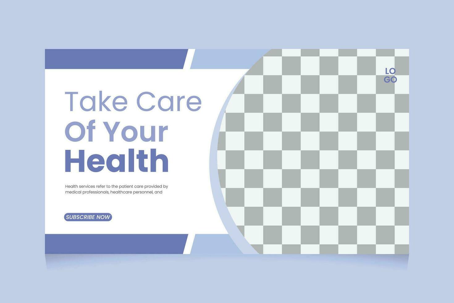 Medical Online Business Video Thumbnail and web banner template Design vector
