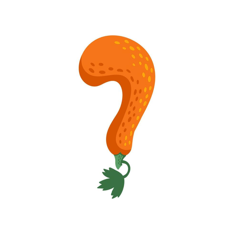 Question mark punctuation sign autumn Thanksgiving vector