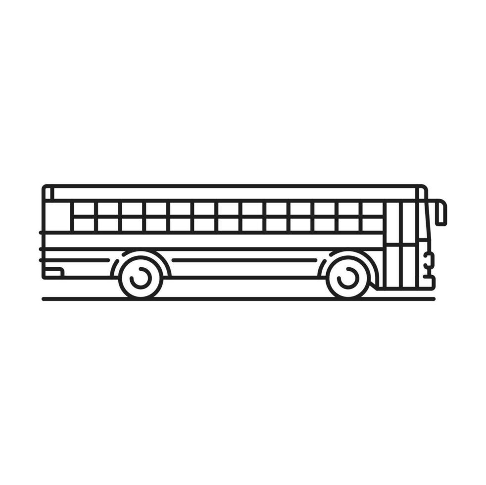 Passenger tour bus emblem, sprinter transport sign vector