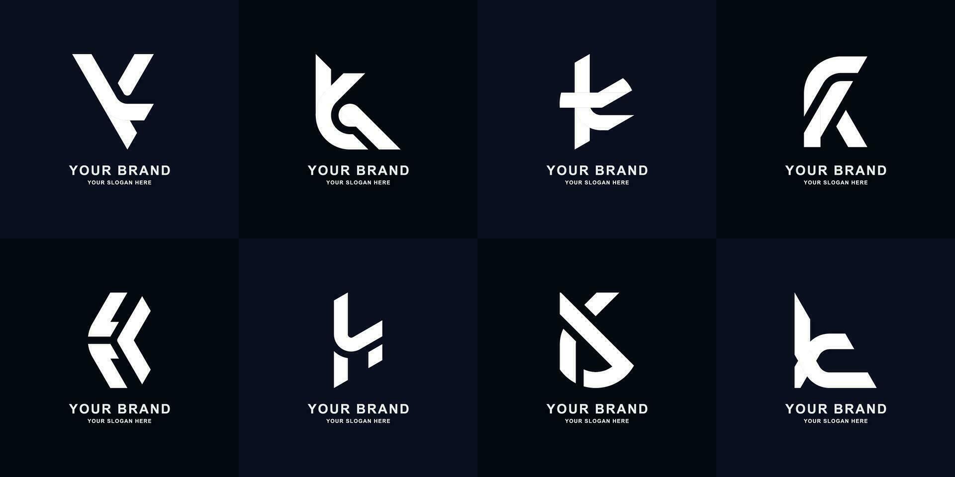 Collection letter K monogram logo design vector