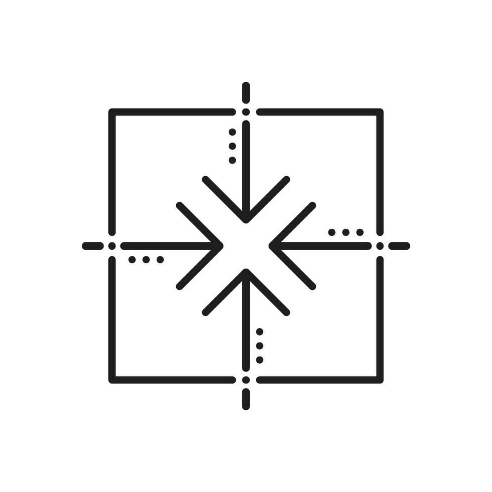 Scaling resize icon trendy and modern reduce sign vector
