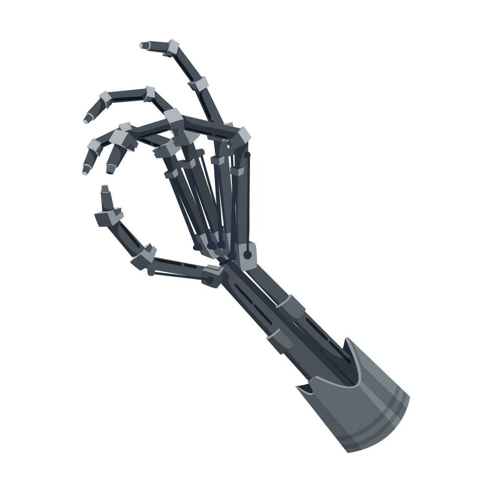 Robot hand showing ok good emoji gesture sign vector